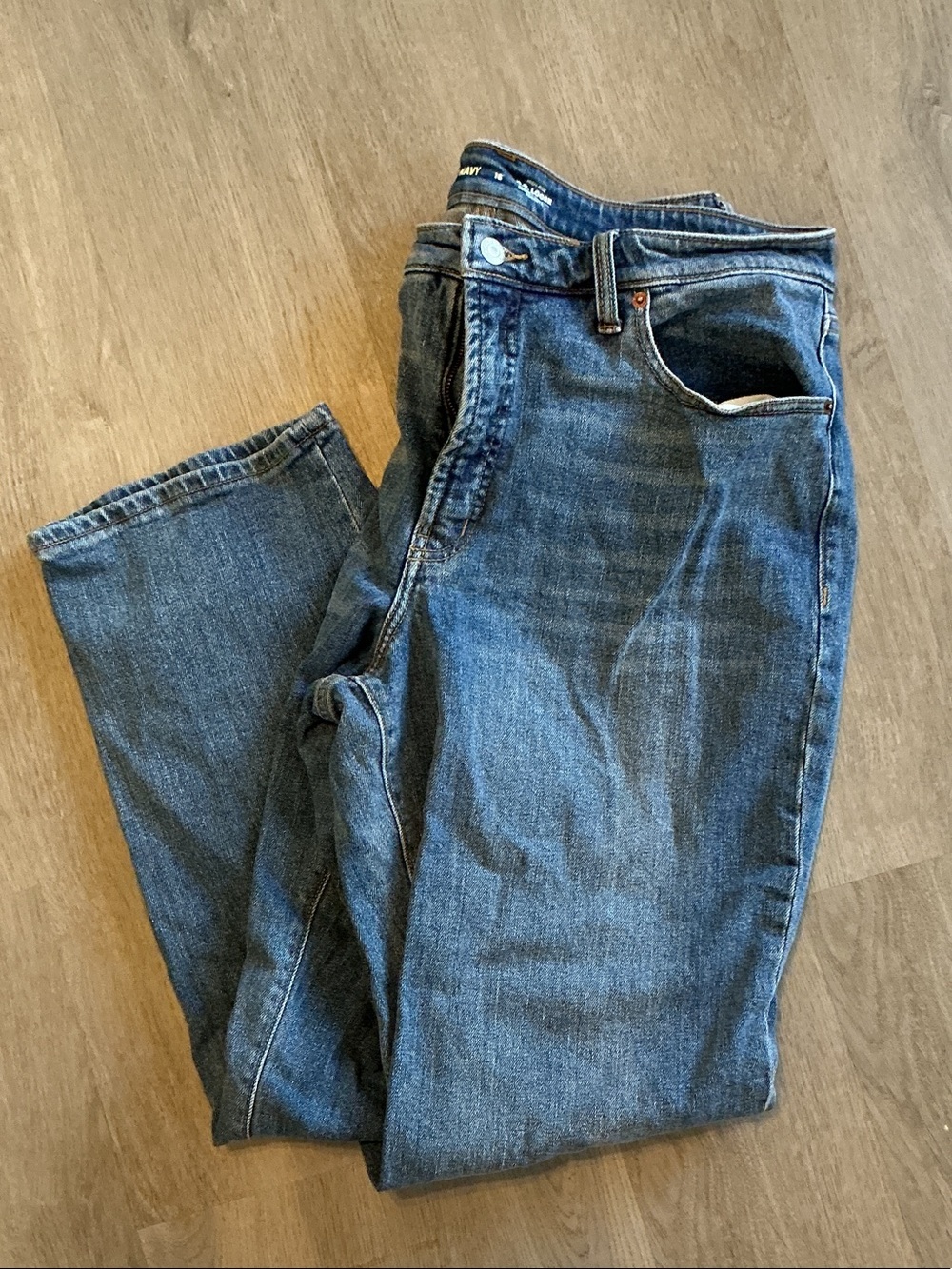 Old Navy Women's O.G Loose High-Rise Blue Denim Jeans